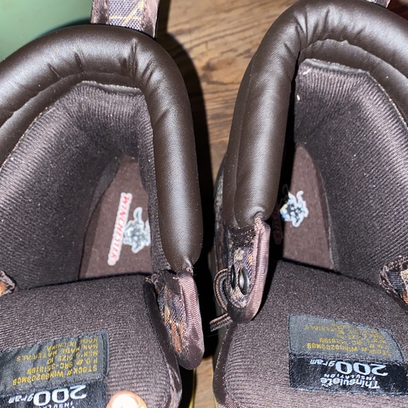 WINCHESTER 200 gram THINSULATE Duck Hunt Boots STEEL SHANK Size 10 Woodland Camo - Picture 5 of 6